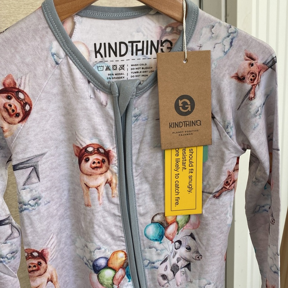Wild Woven (formerly Kind Thing) When Pigs Fly Zip Romper